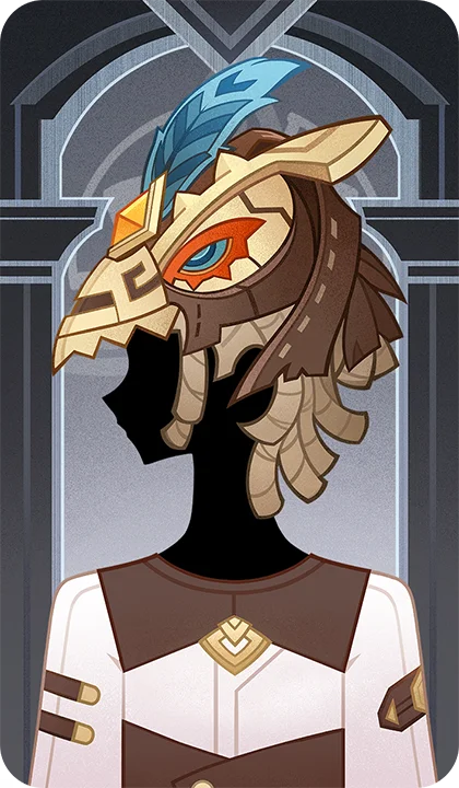 Demon-Warrior's Feather Mask